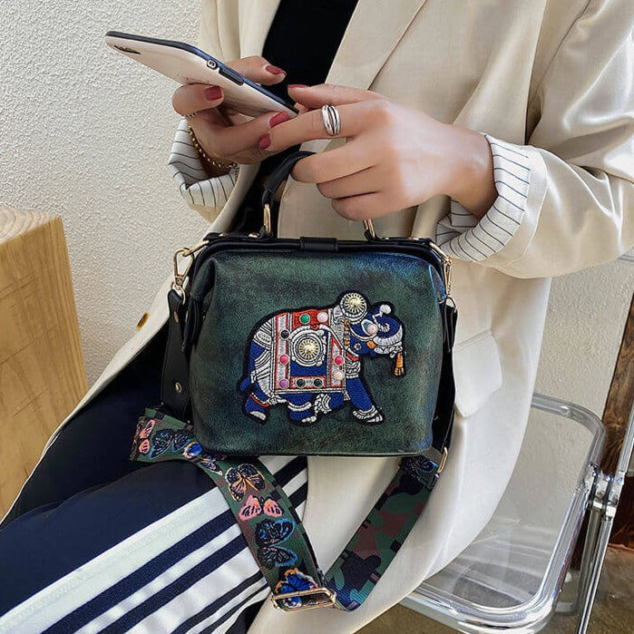Embroidered Mandala Shoulder Bag – Lightweight Multi-Use Bohemian Design | Kalsten