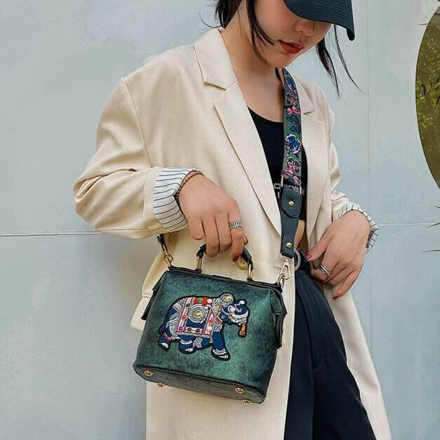 Embroidered Mandala Shoulder Bag – Lightweight Multi-Use Bohemian Design | Kalsten