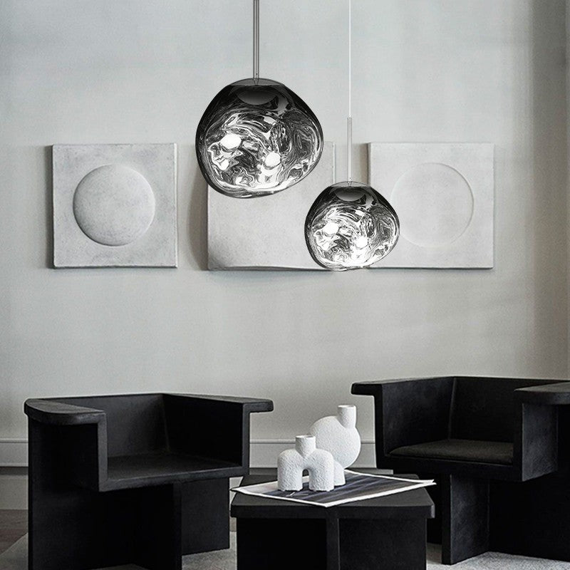 Skanto | Melt Pendant Lamp - Modern Glass Hanging Lamp for Kitchen Island & Dining Room