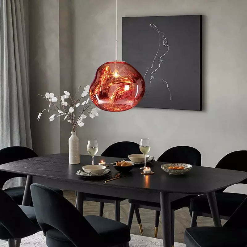 Skanto | Melt Pendant Lamp - Modern Glass Hanging Lamp for Kitchen Island & Dining Room