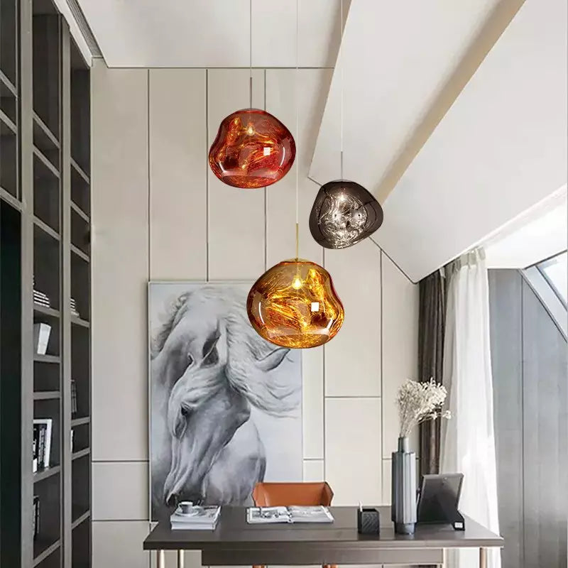 Skanto | Melt Pendant Lamp - Modern Glass Hanging Lamp for Kitchen Island & Dining Room