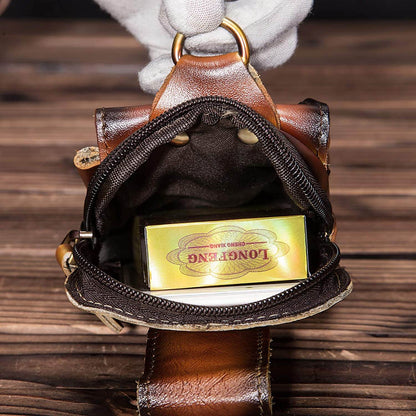 Genuine Leather Men's Hip Bag