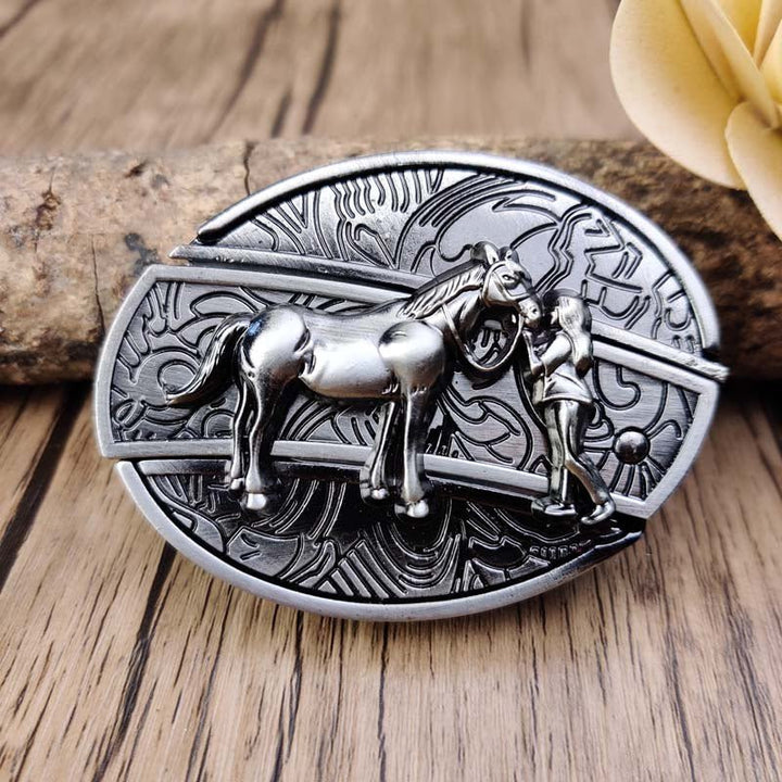 Kalsten | Metal Oval Cowboys Belt Buckle