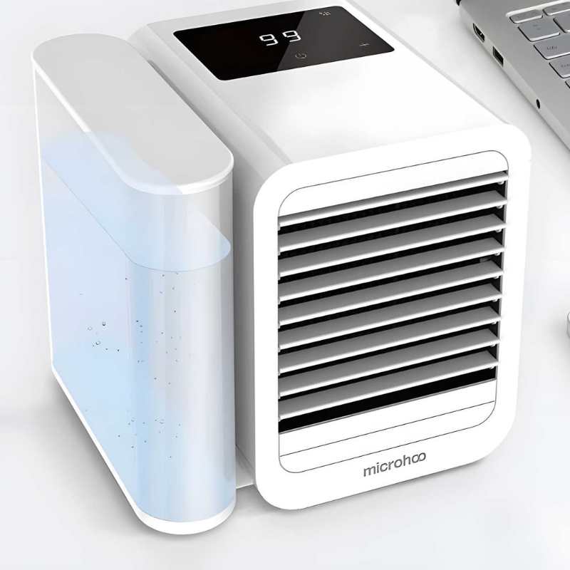 MicroCool Mini Air Conditioner Portable Evaporative Swamp Cooler with 1000ml Water Tank | Kalsten