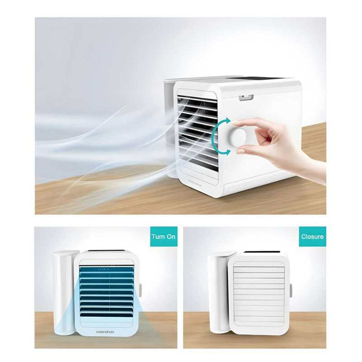 MicroCool Mini Air Conditioner Portable Evaporative Swamp Cooler with 1000ml Water Tank | Kalsten
