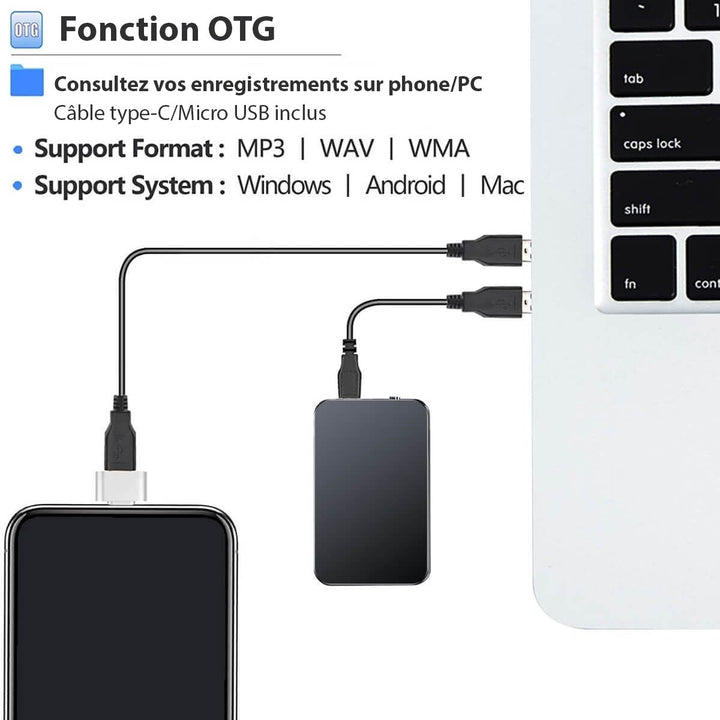 Kalsten | UltraThin Mini Audio Recorder – Discreet Portable Recording with Long Battery Life