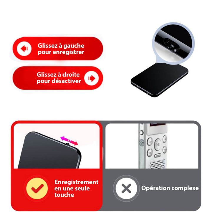 Kalsten | UltraThin Mini Audio Recorder – Discreet Portable Recording with Long Battery Life