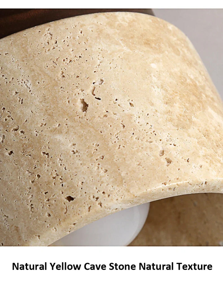 Minimalist Marble & Wood LED Ceiling Lamp Kalsten
