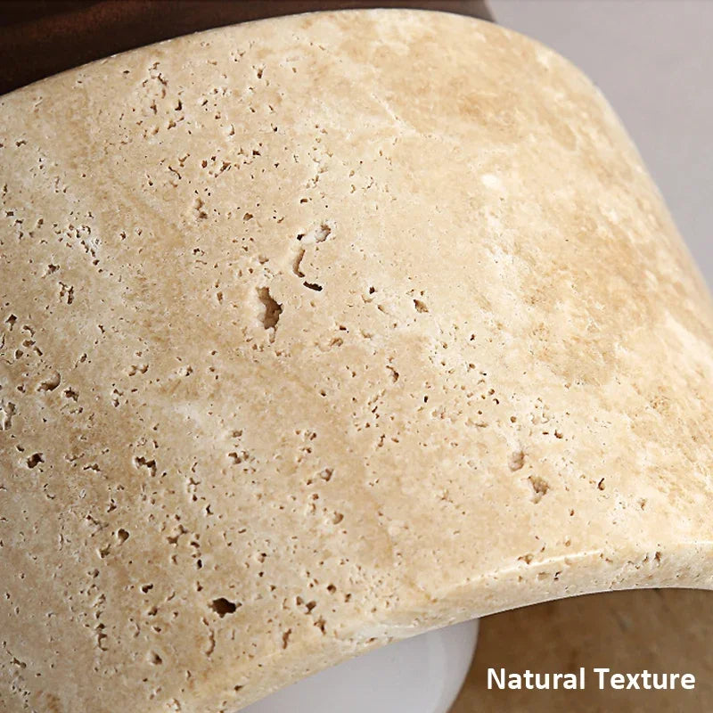 Minimalist Marble & Wood LED Ceiling Lamp Kalsten