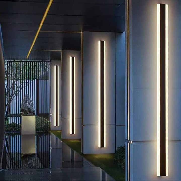 Linear LED Long Outdoor Wall Light Minimalist Exterior Wall Mount Lights Waterproof for Porch | Kalsten