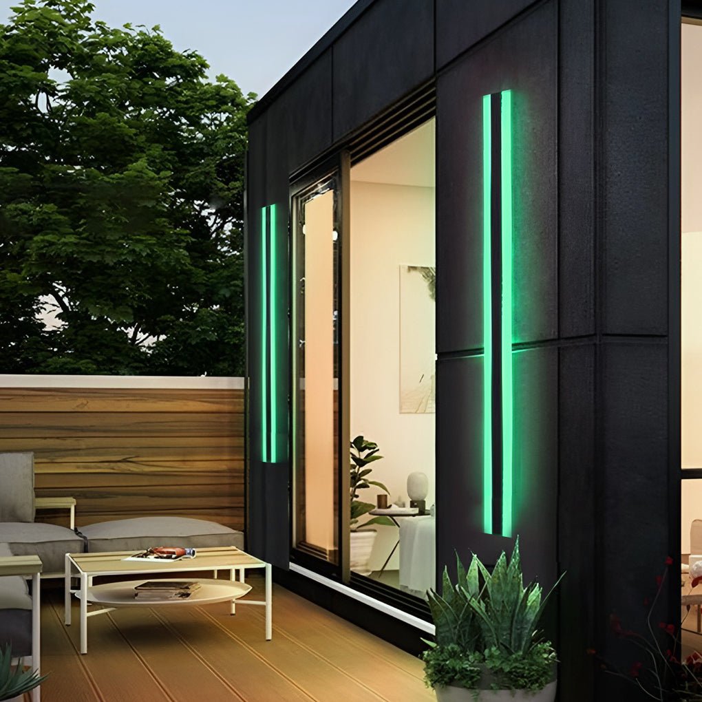 Linear LED Long Outdoor Wall Light Minimalist Exterior Wall Mount Lights Waterproof for Porch | Kalsten