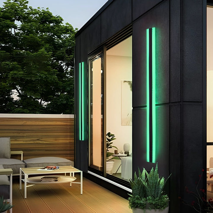 Linear LED Long Outdoor Wall Light Minimalist Exterior Wall Mount Lights Waterproof for Porch | Kalsten