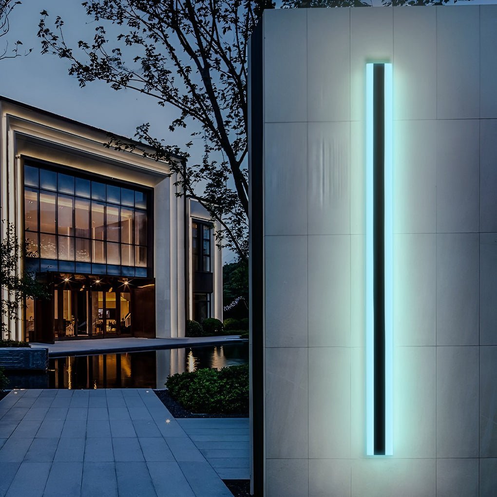 Linear LED Long Outdoor Wall Light Minimalist Exterior Wall Mount Lights Waterproof for Porch | Kalsten