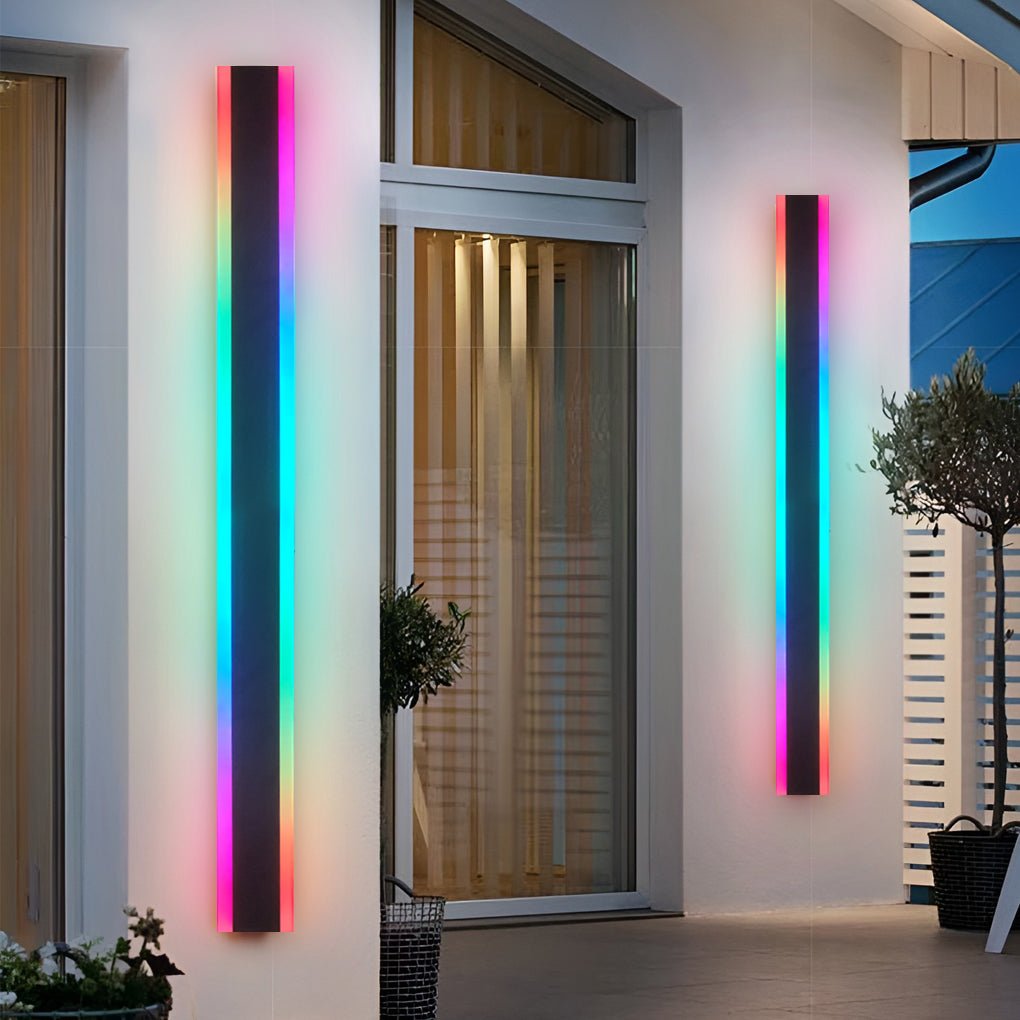 Linear LED Long Outdoor Wall Light Minimalist Exterior Wall Mount Lights Waterproof for Porch | Kalsten