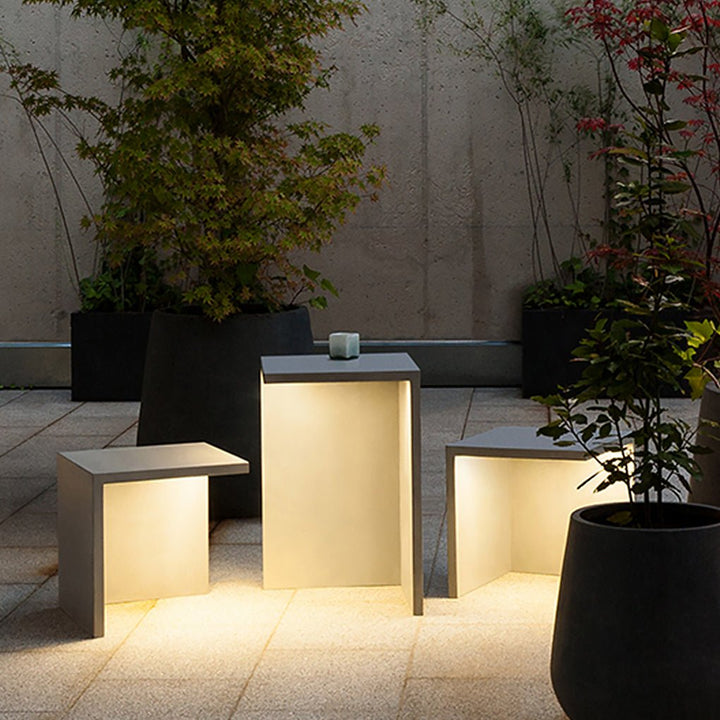 Multifunction Square Stools Table Waterproof Creative Outdoor Light | Kalsten