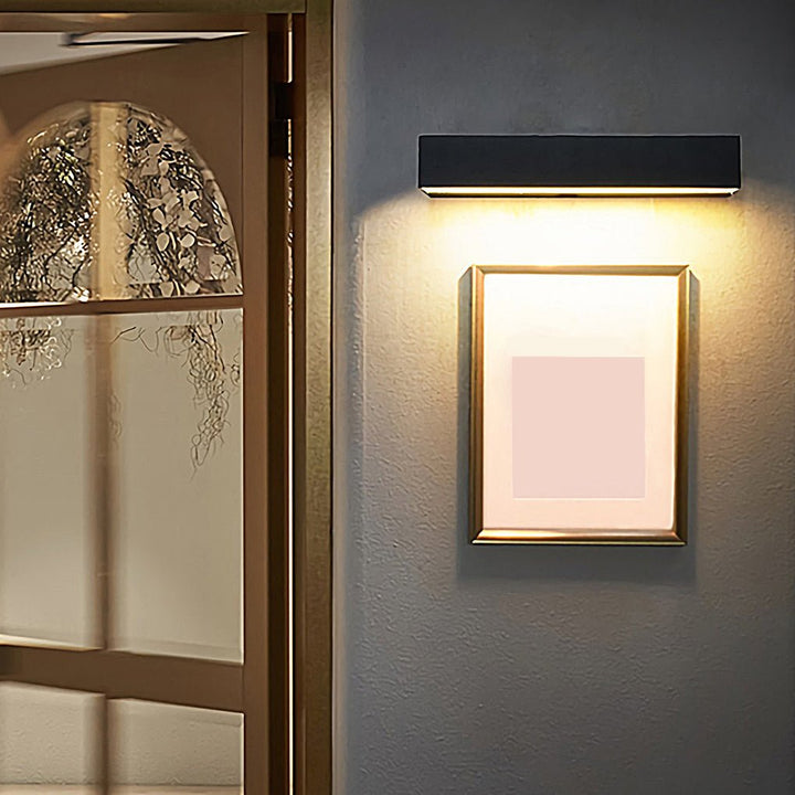 Matte Black Wall Mounted Rectangle Porch LED Lights Outdoor Wall Light | Kalsten