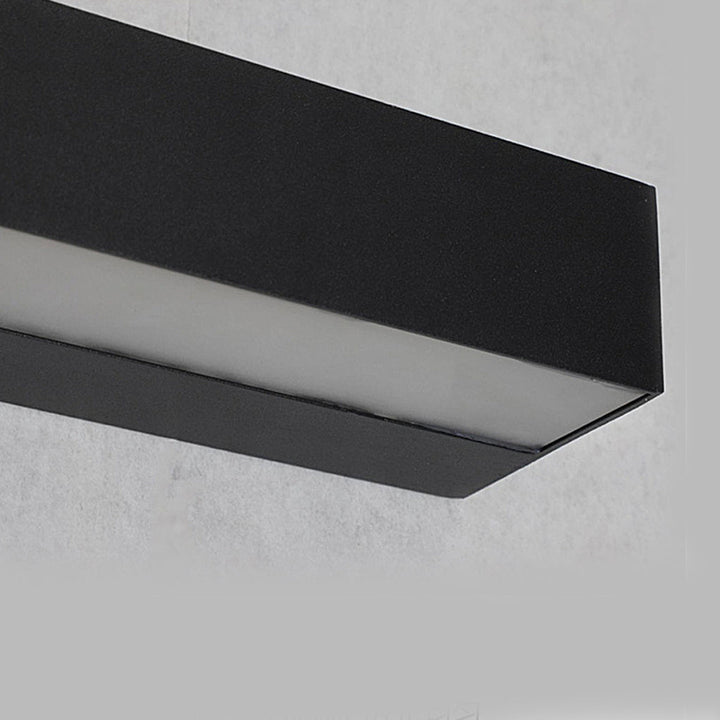 Matte Black Wall Mounted Rectangle Porch LED Lights Outdoor Wall Light | Kalsten
