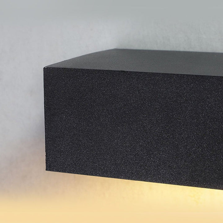 Matte Black Wall Mounted Rectangle Porch LED Lights Outdoor Wall Light | Kalsten
