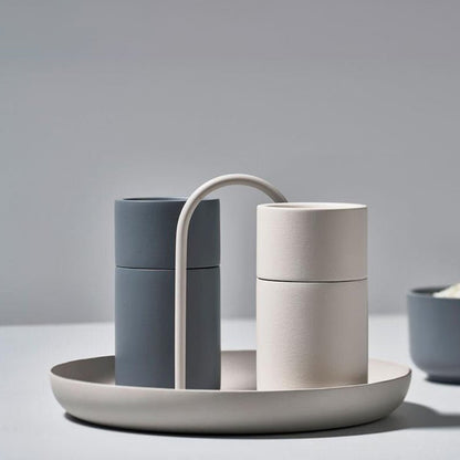 Minimalist, round, decorative tray
