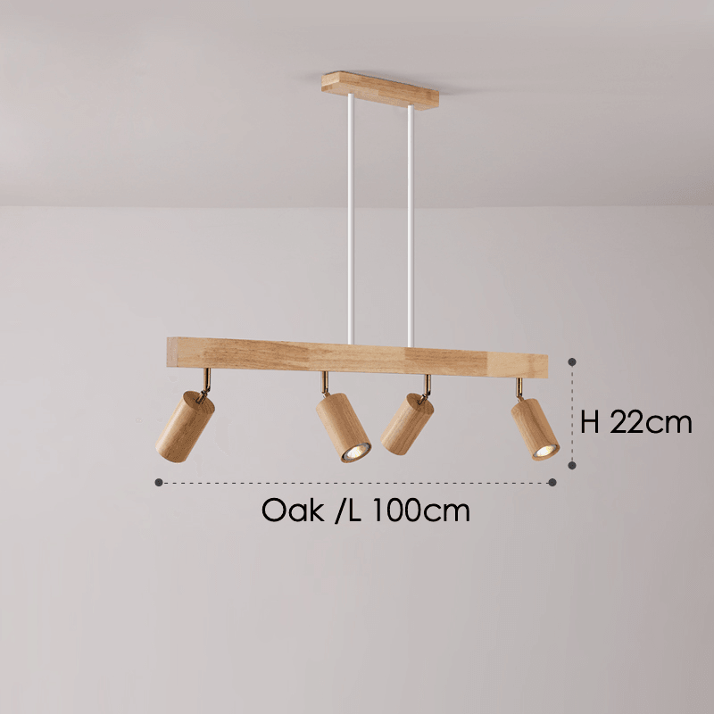 Wooden Ceiling Lamp Adjustable with Warm Light and Minimalist Design | Kalsten