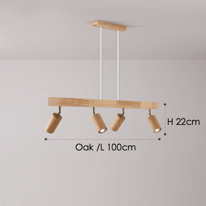 Wooden Ceiling Lamp Adjustable with Warm Light and Minimalist Design | Kalsten