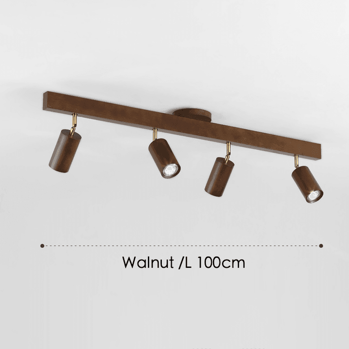 Wooden Ceiling Lamp Adjustable with Warm Light and Minimalist Design | Kalsten
