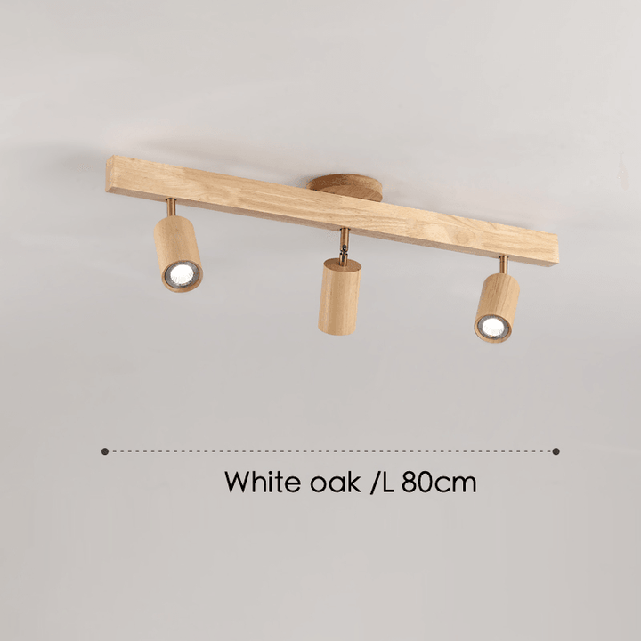 Wooden Ceiling Lamp Adjustable with Warm Light and Minimalist Design | Kalsten