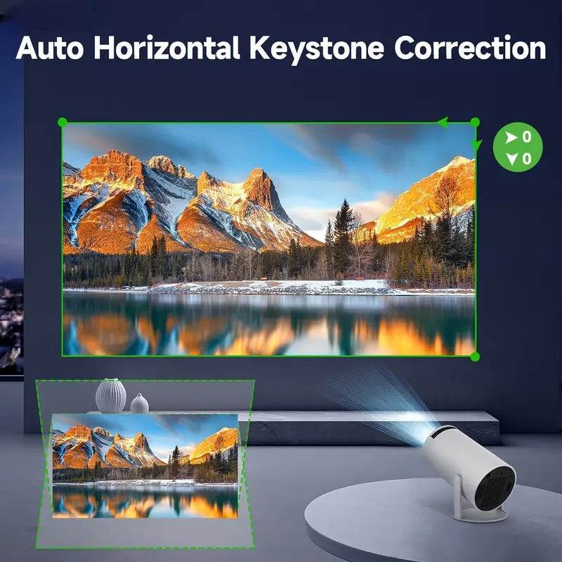 Smart 4K Mini Projector with Dual WiFi & Bluetooth