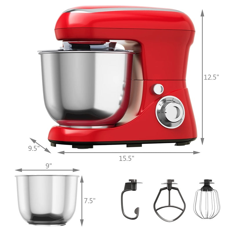 Kalsten | Powerful 6-Speed Stand Mixer with 5.3Qt Stainless Steel Bowl and Versatile Attachments