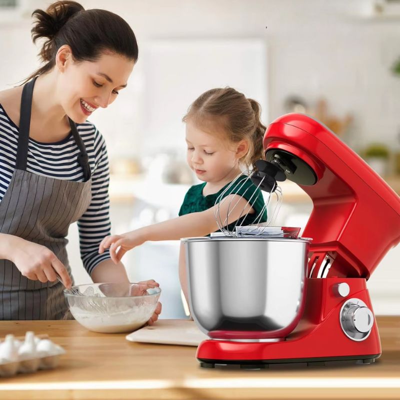 Kalsten | Powerful 6-Speed Stand Mixer with 5.3Qt Stainless Steel Bowl and Versatile Attachments