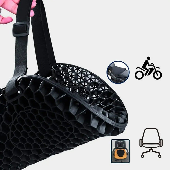 Kalsten | HoneyRide – 3D Honeycomb Shock-Relief Motorcycle Seat Cushion