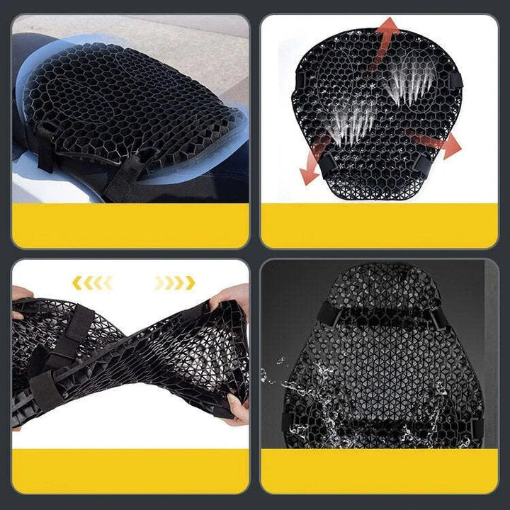 Kalsten | HoneyRide – 3D Honeycomb Shock-Relief Motorcycle Seat Cushion