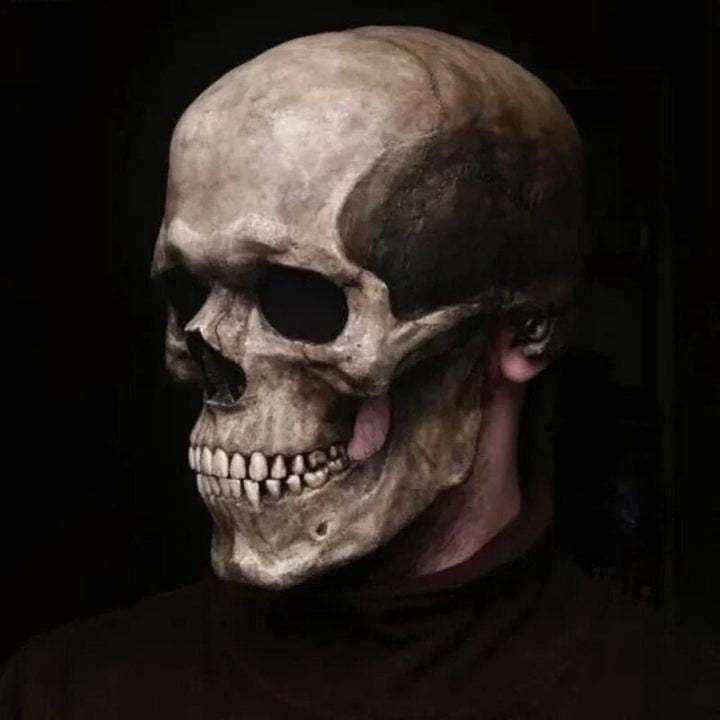 Kalsten | Skull Mask Movable Jaw Realistic Latex Full Head Costume