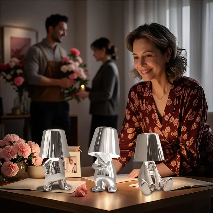 5 Brothers Wireless Table Lamp – Rechargeable LED Designer Lamp with Dimmable Light (Warm White) | Kalsten