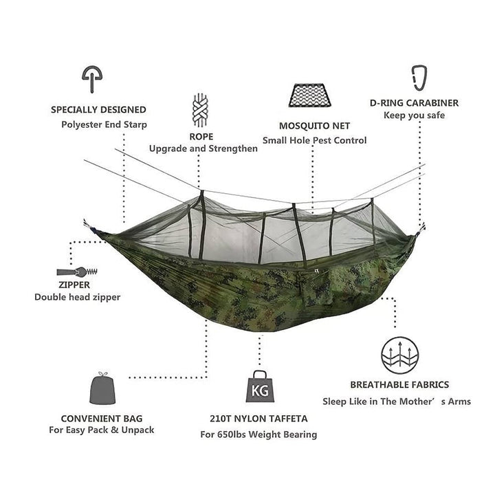 Hammock with mosquito net (available in various colors) | Kalsten