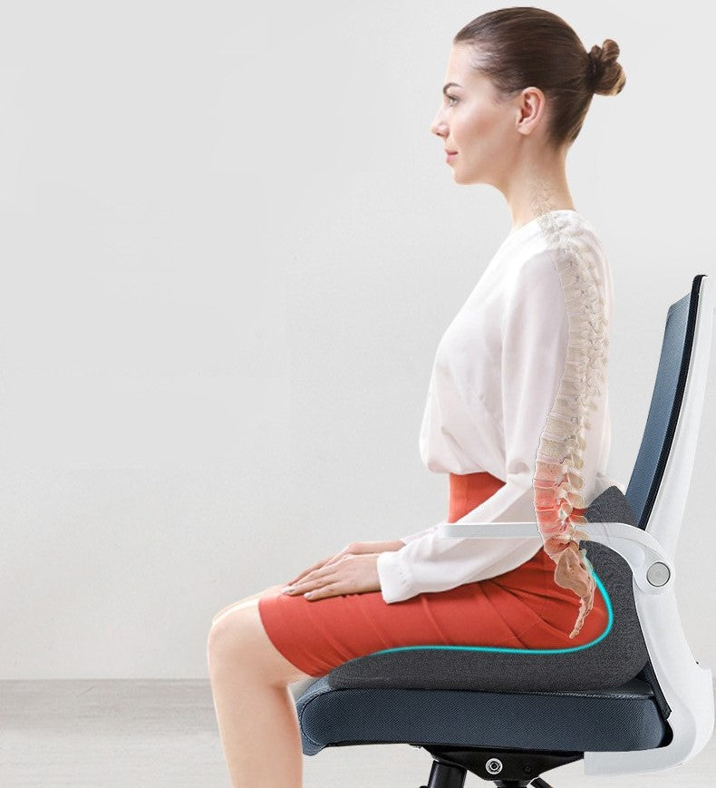 Skanto | DreamRest™ | L Shape Memory Foam Orthopedic Cushion for Back Pain Relief & Comfort Support