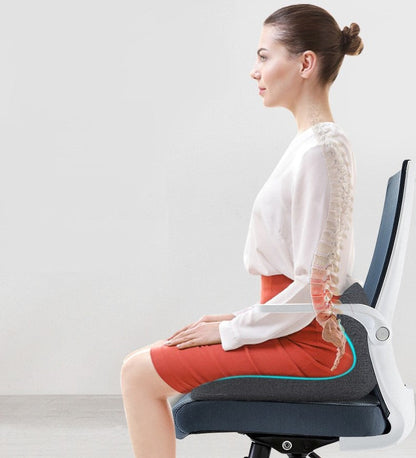 Skanto | DreamRest™ | L Shape Memory Foam Orthopedic Cushion for Back Pain Relief & Comfort Support