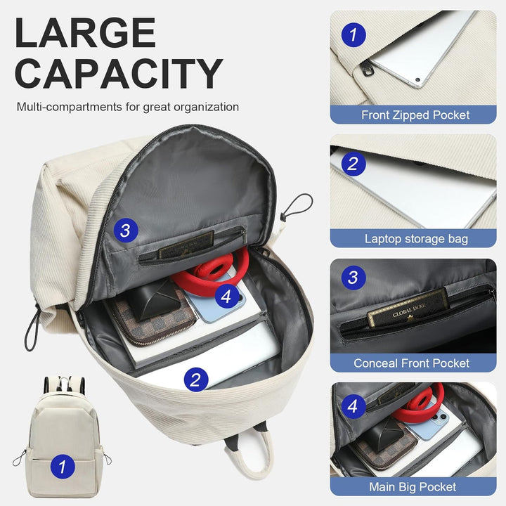 Lightweight Water-Resistant Laptop & Travel Backpack with Organised Compartments | Kalsten