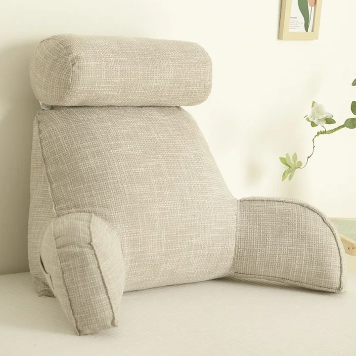 Ergonomic back cushion with armrests