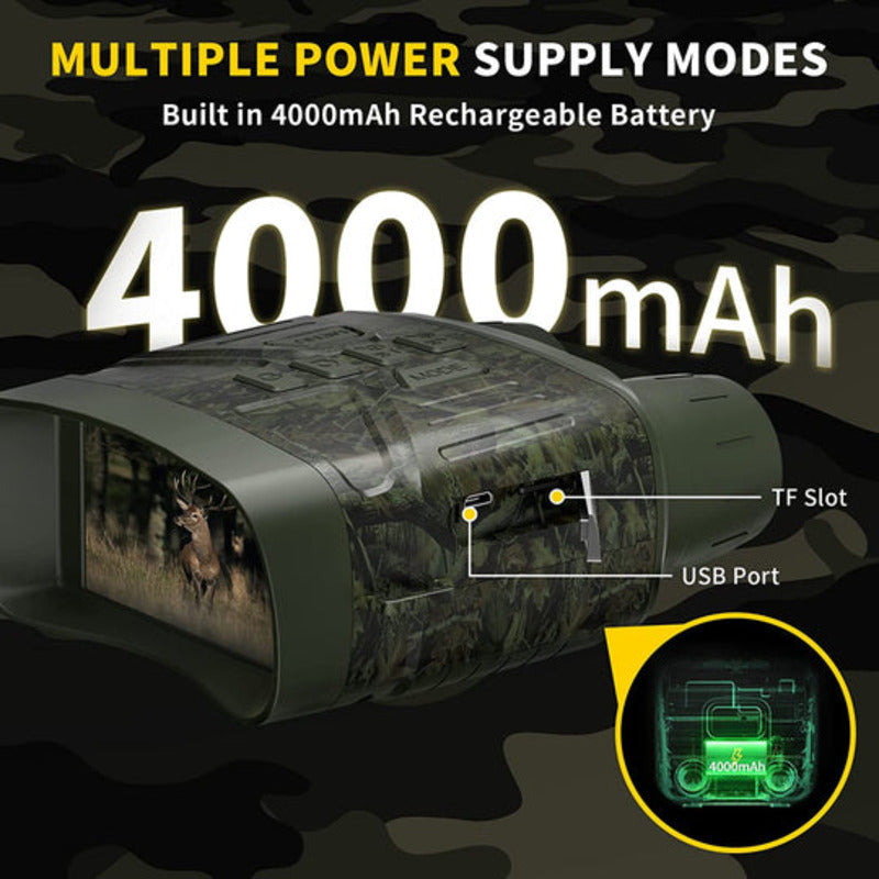 Night vision binoculars with digital thermal imaging camera
