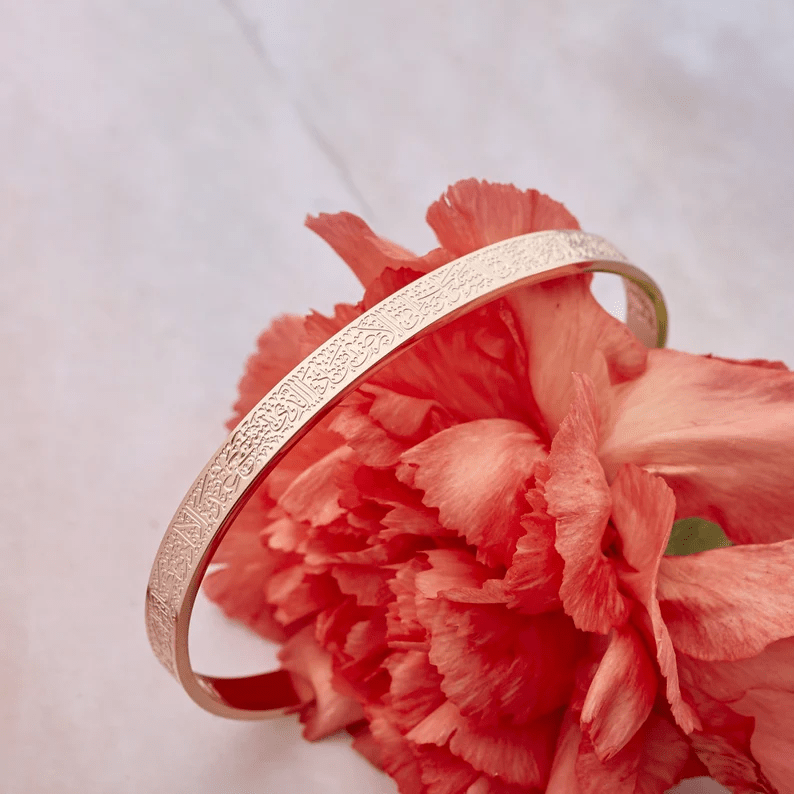 Kalsten | NOOR BANGLE – Adjustable Stainless Steel Bracelet with Ayatul Kursi Engraving