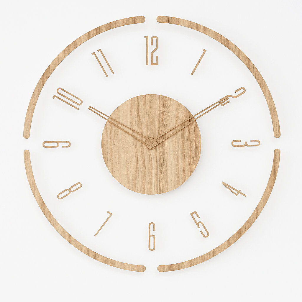 Kalsten | NORDORA – Silent Scandinavian Wall Clock Made of Natural Wood