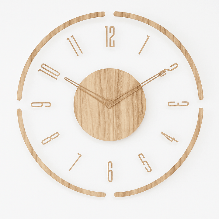 Kalsten | NORDORA – Silent Scandinavian Wall Clock Made of Natural Wood