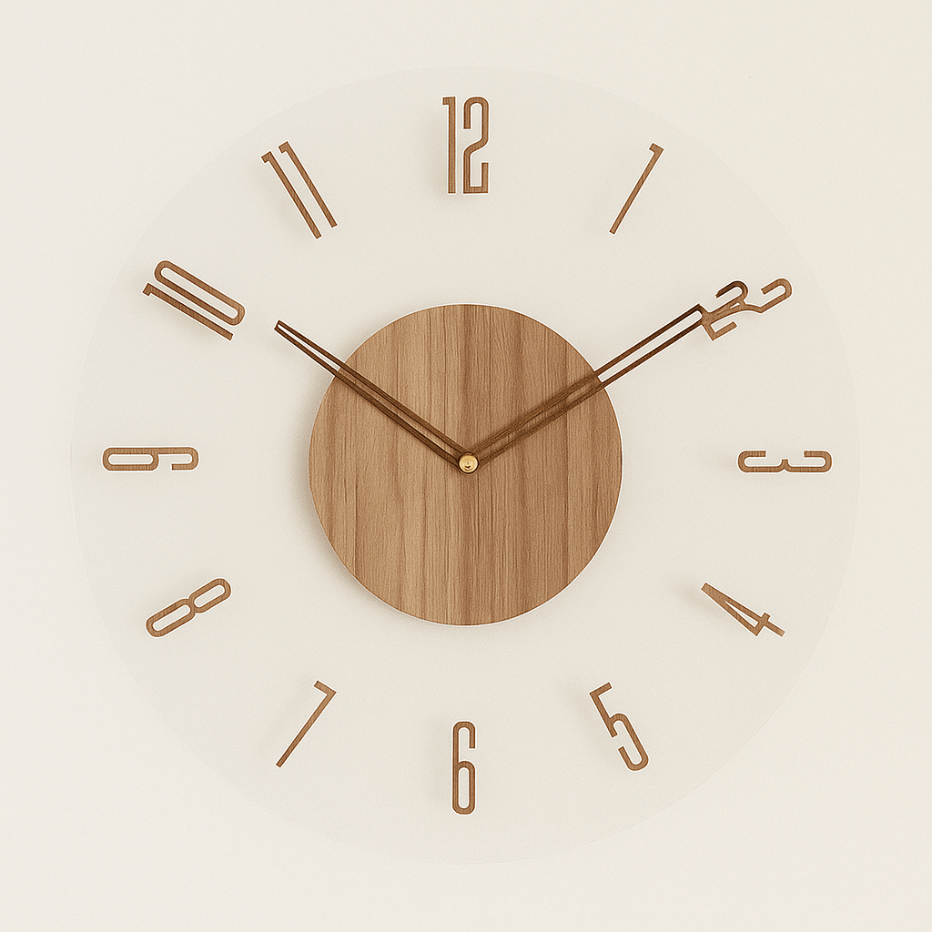 Skanto | NORDORA – Quiet Scandinavian Wall Clock Made of Natural Wood