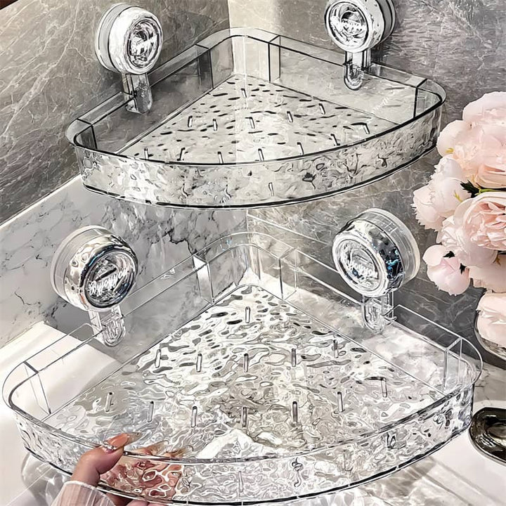 Kalsten | NordicGrip Wall Shelf – No-Drill, Suction Cup Mounted Organizer for Bathroom, Kitchen, and Office