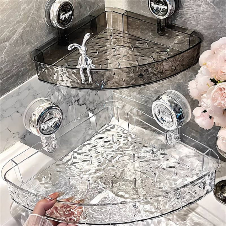 Kalsten | NordicGrip Wall Shelf – No-Drill, Suction Cup Mounted Organizer for Bathroom, Kitchen, and Office