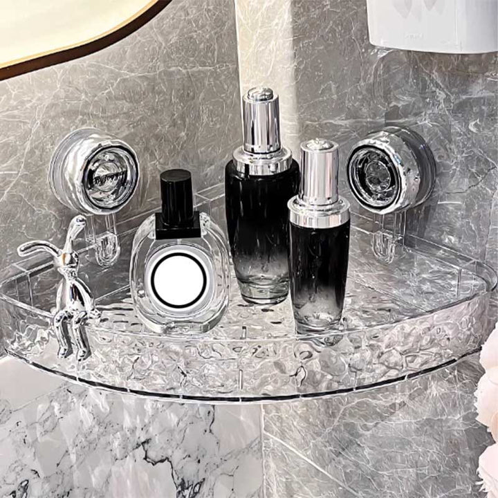 Kalsten | NordicGrip Wall Shelf – No-Drill, Suction Cup Mounted Organizer for Bathroom, Kitchen, and Office