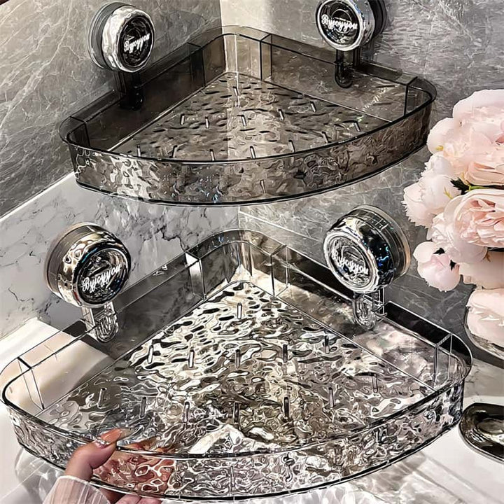 Kalsten | NordicGrip Wall Shelf – No-Drill, Suction Cup Mounted Organizer for Bathroom, Kitchen, and Office