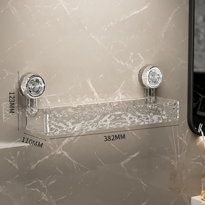 Kalsten | NordicGrip Wall Shelf – No-Drill, Suction Cup Mounted Organizer for Bathroom, Kitchen, and Office