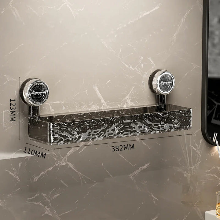 Kalsten | NordicGrip Wall Shelf – No-Drill, Suction Cup Mounted Organizer for Bathroom, Kitchen, and Office